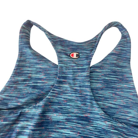 Champion Womens Authentic Athleisure Racerback Crop Tank Top Blue Multicolor - Picture 11 of 15